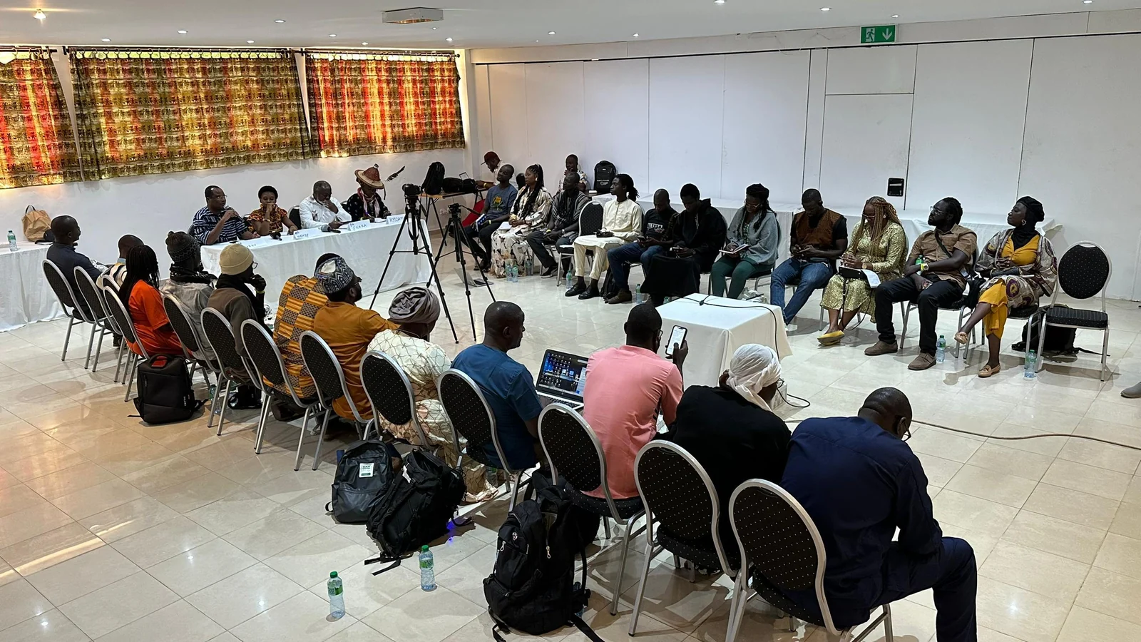 Press conference during the first Ubuntu Philosophy School in Saly, Senegal